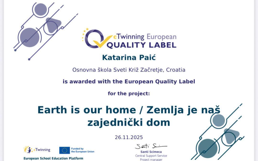 Europske oznake kvalitete za projekte u našoj školi!
