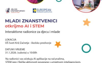 Interaktivni događaj otvoren za javnost u sklopu projekta Mladi znanstvenici – otkrijmo AI i STEM