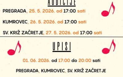 Audicija i upis u Glazbenu školu