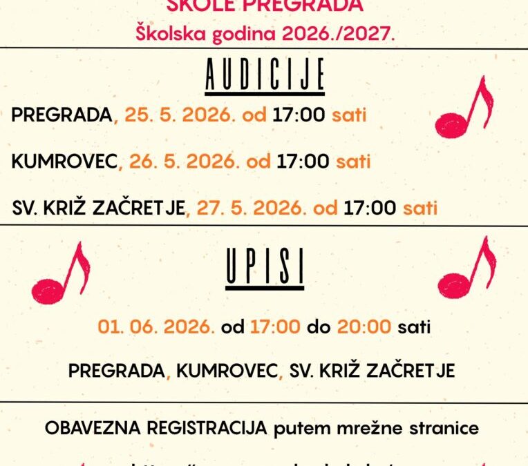 Audicija i upis u Glazbenu školu
